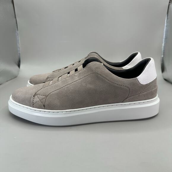 Bruno Magli Salvador Shoes Mens Size 9 M Taupe Suede Slip On Sneakers Comfort - Picture 2 of 9